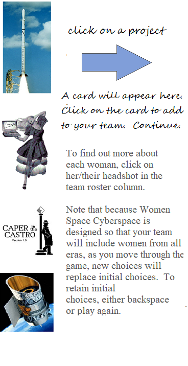 click on a project.  A card will appear here.  Click on the card to add to your team. Continue